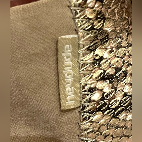 Hey Dude Women Peyton Brown Metallic Snake Print Slip On Booties Comfort Casual - Picture 9 of 11